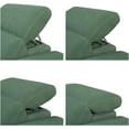 thumbnail image 5 of Reclining Sectional Power Recliner Sofa with USB Ports,Recliner Sofa Set with Adjustable Headrest,4-Seater Flannel Recliner Couch Set for Living Room Home(Green) (4-Seater Recliner Sofa Set), 5 of 5