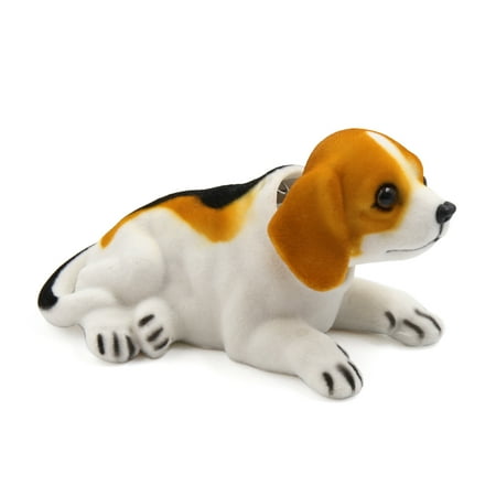 Black White Brown Beagle Design Bobblehead Nodding Dog Interior Ornament for
