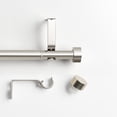 thumbnail image 3 of Muuphra Modern 1" Brushed Nickle End Cap Adjustable Single Curtain Rods,30"-90", 3 of 7