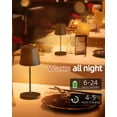 thumbnail image 2 of 2Pack Lámpara de Mesa y Buro Recargable Inalámbrica Portátil, Lámpara de Escritorio LED, 2 Temperaturas de Color, Brillo se Ajustar, Iluminación Decorativa Moderna para Hogar Restaurante Bar Oficina, 2 of 8