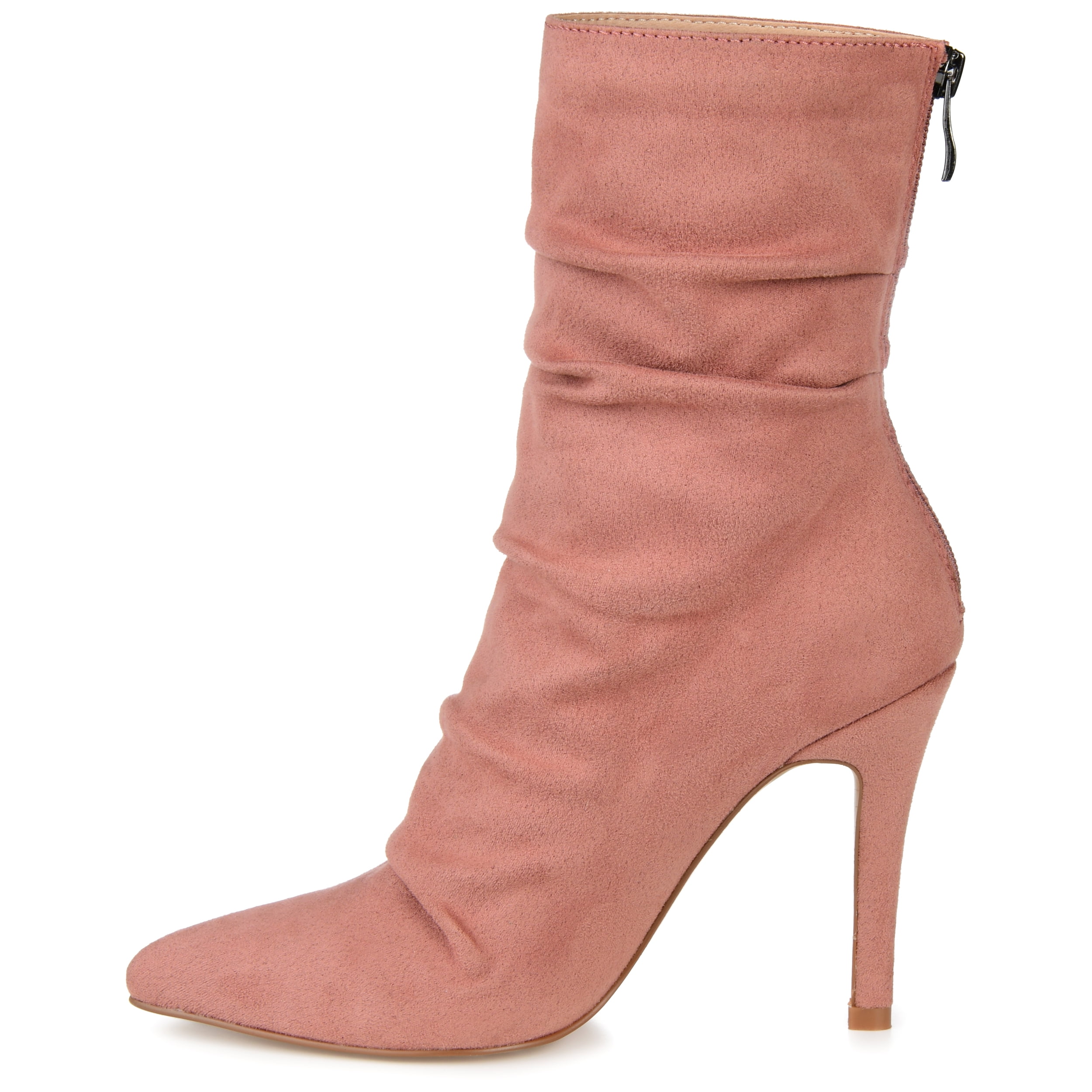 Journee Womens Markie Back Heel Zip Stiletto Booties, Widths Available