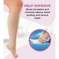 thumbnail image 5 of ITA-MED Unisex Microfiber Open Toe Knee High Graduated Compression Stockings (25-35mmHg): H-304(O), 5 of 7