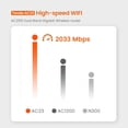 thumbnail image 6 of Tenda AC23 Smart WiFi Router - Dual Band Gigabit Wireless (up to 2033 Mbps) Internet Router for Home, 4X4 MU-MIMO Technology, Up to 1400 sq ft Coverage Parental Control Compatible with Alexa (AC2100), 6 of 6
