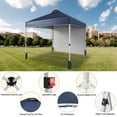 thumbnail image 5 of Pinypikaka 10x10 Pop Up Canopy with 1 Side Wall, Patio Tent for Outdoor Events, Commercial Instant Shade Canopy with Vented Roof for Patio Outdoor, Case, 8 Stakes, 4 Ropes, 4 Sandbags, 5 of 8