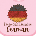 thumbnail image 4 of Inktastic I'm So Cute, I Must be German Sunflower Boys or Girls Baby Bib, 4 of 4