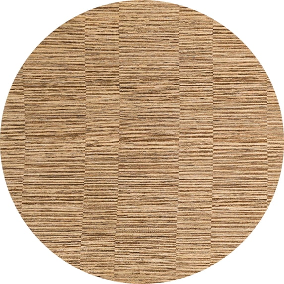 Ahgly Company Machine Washable Indoor Round Abstract Red Fox Red Area Rugs, 5' Round