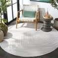 thumbnail image 3 of SAFAVIEH Global Zelma Geometric Indoor/Outdoor Area Rug, Light Beige/Ivory, 6'7" x 6'7" Round, 3 of 9