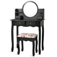 thumbnail image 1 of Patiojoy Vanity Table Set w/Detachable Mirror & Stool, 1 of 10