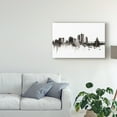 thumbnail image 3 of Trademark Fine Art 'Cedar Rapids Iowa Skyline Black White' Canvas Art by Michael Tompsett, 3 of 4