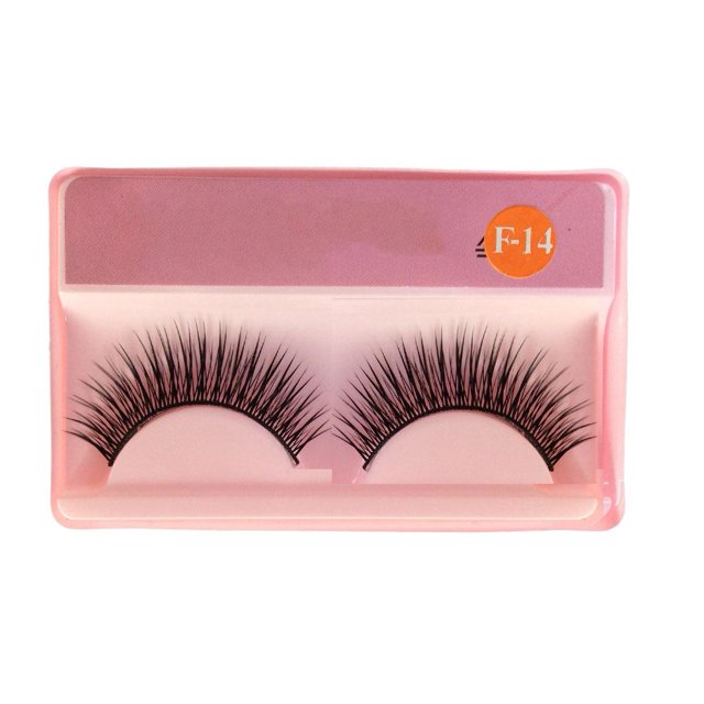 RYGRZJ 1 Pair Fake Eyelash Long Thicken Curl False Eyelashes Exten Hot N6
