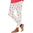 thumbnail image 2 of LangJing Happy Easter Day Leggings for Women, Casual Bunny Eggs Printed Workout Leggings High Waist Non See Through Tummy Control Yoga Pants White,XL, 2 of 6
