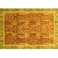 thumbnail image 1 of Ahgly Company Indoor Rectangle Abstract Yellow Modern Area Rugs, 2' x 4', 1 of 4