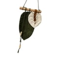 thumbnail image 1 of Tapiz tejido con borlas de hojas, tapiz de pared de algodón bohemio, decoración de pared de macramé para Verde, 1 of 9