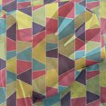 thumbnail image 3 of Colorful Tulle Curtains with Rod Pocket, Mosaic Pattern with Lines and Hand Drawn Elements Borders with Trapezoid Shapes, Sheer Drape for Wedding Party 2 Panels, 7 Sizes, Multicolor, by Ambesonne, 3 of 3