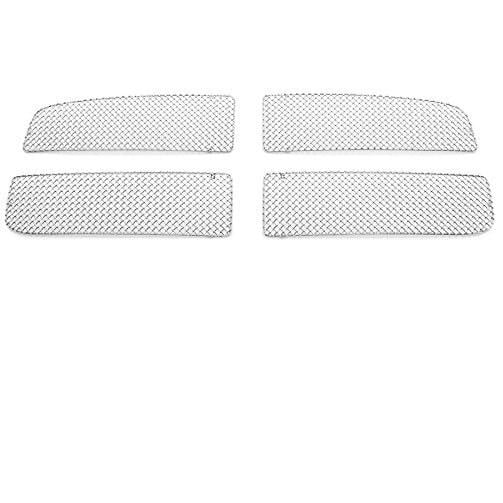 GrillCraft DOD1005SW SW Series Polished Stainless Steel Upper 4pc Woven Mesh Grill Grille Insert for Dodge Ram