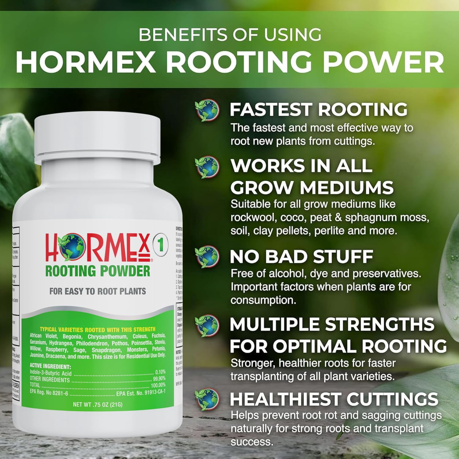 Hormex Rooting Powder #1 & Cubes Combo – Rooting Hormone for Seed Starting and Cultivation