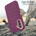 thumbnail image 5 of Asuwish Compatible with Samsung Galaxy S24 FE 5G Phone Case Hybrid Rugged Shockproof Hard Protective Drop Proof Full Body Heavy Duty Mobile Cell Cover for S 24 EF AI S24FE 24S Women Men Purple, 5 of 6