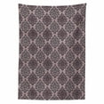 thumbnail image 2 of Traditional Tablecloth, Damask Style Grey Motifs with Little Dots and Curly Leaves Vintage Art, Rectangle Satin Table Cover for Dining Room and Kitchen, 60" X 84", Mauve Charcoal Grey, by Ambesonne, 2 of 2