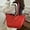 Red, variant on Zunfee White Faux Leather Tote Bag for Women - Free Size, Large Capacity Dual Handle Crossbody Handbag, Easy to Clean, Perfect for Work, School & Weekend Shopping