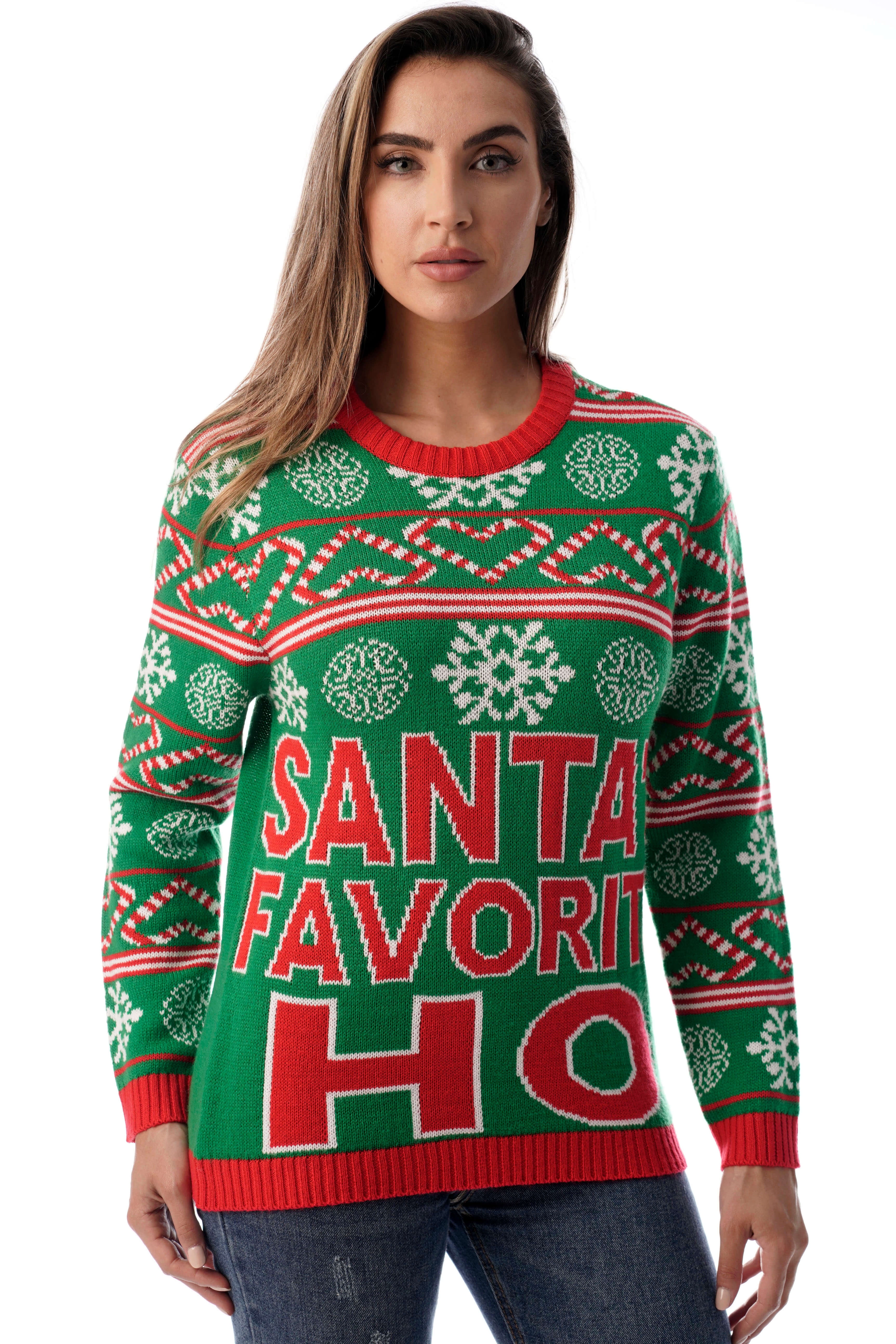 #followme Womens Ugly Christmas Sweater - Sweaters for Women (Green ...