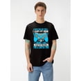 thumbnail image 1 of [Favorito del cliente] Camiseta informal de manga corta para hombre con estampado de mando de juego - Algodón transpirable, cuello redondo, camiseta de moda de verano para adultos, hombres, mujeres, a, 1 of 7