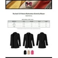 thumbnail image 2 of MixMatchy Women's Ruched 3/4 Sleeve Buttonless Stretchy Blazer, 2 of 6