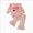 T6-Watermelon Red, variant on 6-12 Months Toddler Kids Girls Clothes Ruffled Tops and Pants with Pockets Clothing Sets 2 Piece Outfits Set Children's Gift Set Girls Yellow Tracksuit