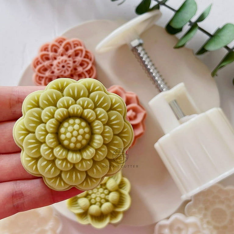 Mini Square Flower Mooncake Mold Set 3D Flowers Pattern Plunger Cookie  Cutter Pastry Cake Decorating Tools Baking Accessories - AliExpress