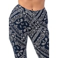 thumbnail image 5 of ClothingAve. Womens Soft Stretchy High Waist Boho Bell Bottom Flare Pants Bandana Navy Medium, 5 of 6