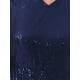 thumbnail image 5 of INSPIRAR CHIC WOMLAYOUT Vestidos de lentejuelas brillantes para mujer, vestido de cóctel midi de manga larga con escote en V, XL Azul Profundo, 5 of 6