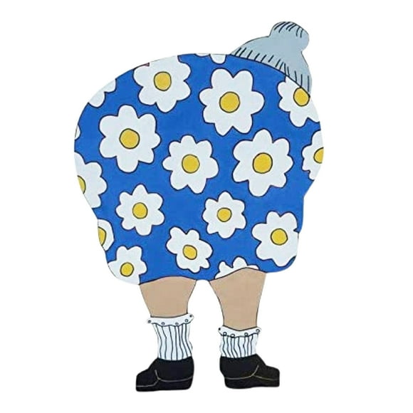 Para Jardín, Señal De Anciana Agachada Para Patio, Estaca De Jardín Para Decoración De Patio De Arte De Césped Al Aire Libre Vogacara HA039898-01