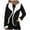 Black, variant on Womens Fleece Lined Jackets Solid Casual Open Front Lapel Plush Cardigans Fall Winter Warm Long Sleeve Coats Going Out Outfits Todays Sale White XL