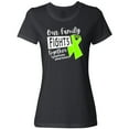 thumbnail image 3 of Inktastic Our Family Fights Together Lymphoma Awareness Lime Ribbon Women's T-Shirt, 3 of 5