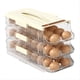 thumbnail image 1 of Soporte para Huevos para Frigorífico,Organizador Huevos con Ruedas,Contenedor para Huevos,Dispensador con Rodillo para Ahorro Huevos,Bandeja Apilable para Frigorífico,Color, 1 of 5