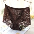 thumbnail image 3 of Bragas sexys de malla para mujer, ropa interior de encaje sin costuras de cintura alta, suave transparente, bragas de algodón para la salud, lencería XXXL, 3 of 5