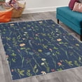 thumbnail image 2 of Floral Decorative Rug, Spring Season Themed Watercolors Painting of Herbs Flowers Botany Garden Art, Quality Carpet for Bedroom Dorm and Living Room, 6 Sizes, Night Blue, by Ambesonne, 2 of 4