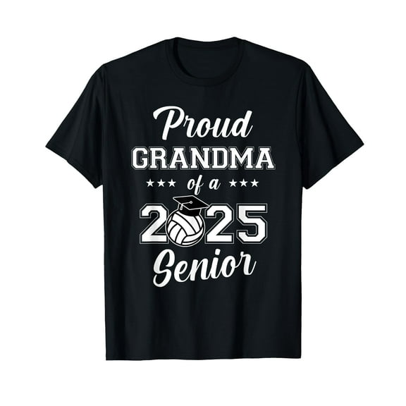 Grandma Of A 2025 Volleyball Senior Graduation Graduate T-Shirt
