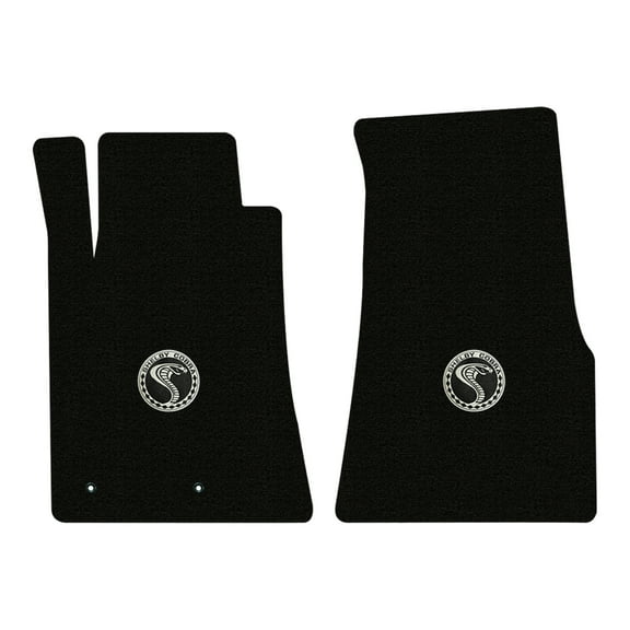 Lloyd Mats LogoMat Custom-Fit 2PC Carpet Floor Mats for 2010 Ford Mustang Shelby, Black