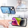 thumbnail image 6 of Allytech iPhone 11 Case, Detachable Magnetic Wallet Case with Card Holder & Ring Stand, Support Car Mount, Premium PU Leather Shockproof Durable Protective Slim Case Cover - Blue, 6 of 11