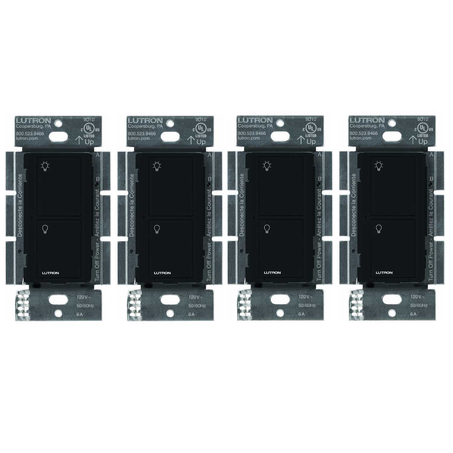 Lutron Caseta Wireless Smart Lighting Switch All Bulb Types And Fans 4pack Walmart Com