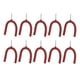 thumbnail image 4 of 10 ganchos en forma de U con tornillos para montar en la pared, para organizar el almacenamiento de raquetas de tenis en el garaje. Rojo, 4 of 9