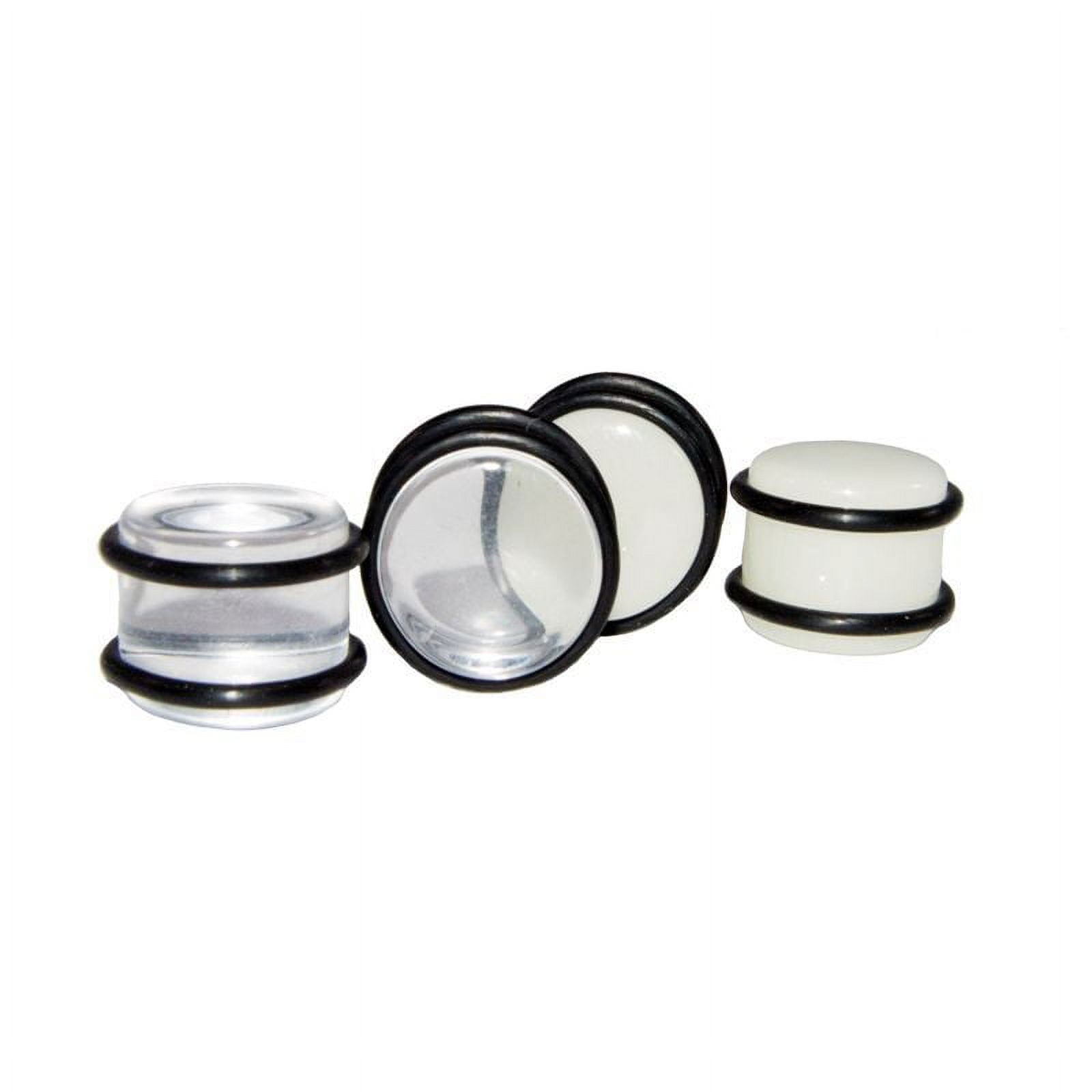 Large Gauge Clear Glow Ear Plugs with O Rings 00 Gauge to 13 16 20mm