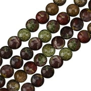 174pcs 4mm Natural Dragon Blood Jasper Bead Natural Round Beads Natural Round Gemstone Beads Crystal Loose Beads Energy Gemstones for DIY Bracelets Necklaces Earrings Jewelry Making