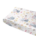 thumbnail image 5 of Baby Pink Elephants Changing Pad Covers Watercolor Elephants Moon Stars Diaper Changing Table Sheets for Girl Animals Soft Breathable Stretchy Change Table Mats 32''x16'', 5 of 6