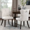 Modern Dining Chairs with Armrest Set of 4, Tufted Upholstered Dining