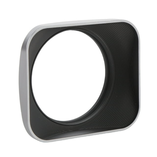 Metal Square Lens Hood, Aluminium Alloy Lens Shade with Cap, Scratch Proof Lens Hood Protector Easy to Install for SLR Cameras DSLR Cameras