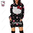 thumbnail image 1 of 2023 Automne Nouveaux Chandails en Molleton Femmes Mode Décontractée Hello Kitty Imprimé Robe à Capuche Col Rond Ample Manches Longues Vêtements 5TG, 1 of 7