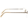 thumbnail image 3 of Unisex Optical Eyewear - Rectangle Shape, Metal Half Rim, Matte Bronze, 3 of 4