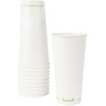 TRAHOOSustain 22 Ounce Compostable Cold Cups, 50 Disposable Drinking