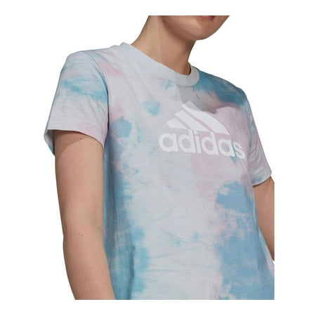 adidas Womens Cotton Tie-Dyed T-Shirt Dress